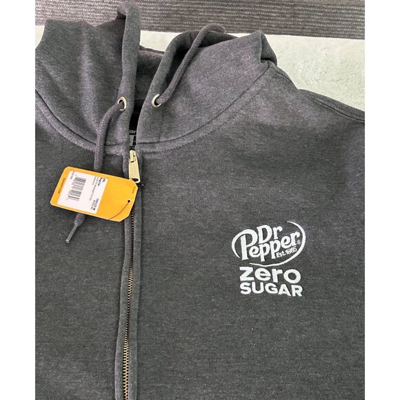 Carhartt Dr Pepper Zero Sugar Charcoal Full-Zip Hoodie 3XL Loose Fit Midweight - Picture 2 of 5